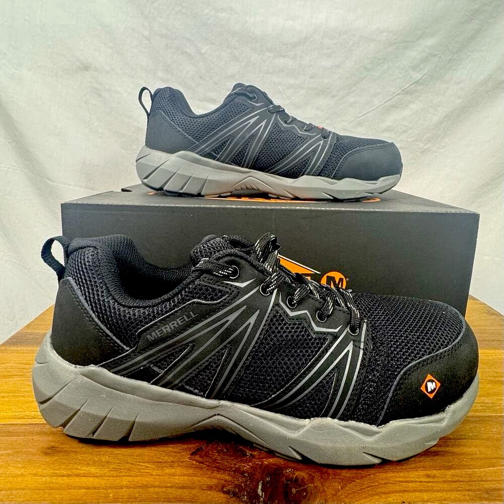 Merrell Women’s Fullbench Superlite AT Black Safety Toe Work Sneakers 9.5 M NWB